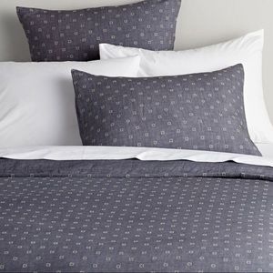 Rejuvenation Linen Embroidered Queen Duvet Cover